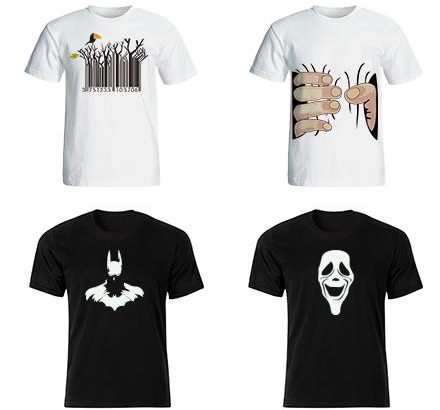 چاپ روی تیشرت سفید و مشکی , دوخت تیشرت , گلدوزی…